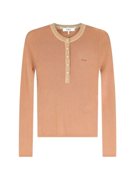 Tricou Chloe roz din lana