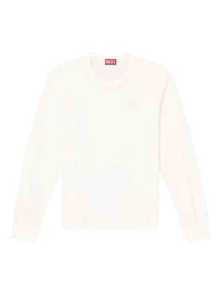 Tricou Diesel Oval D alb