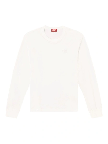 Tricou Diesel Oval D alb