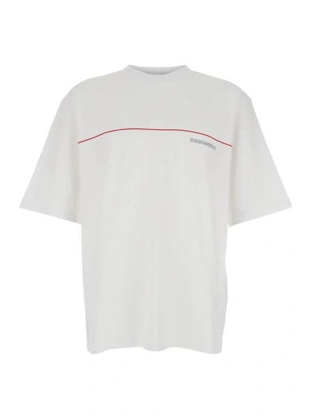 Tricou DSQUARED2 alb din bumbac
