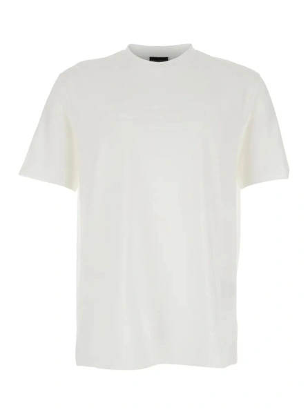 Tricou Emporio Armani alb din bumbac 'Emporio Armani'