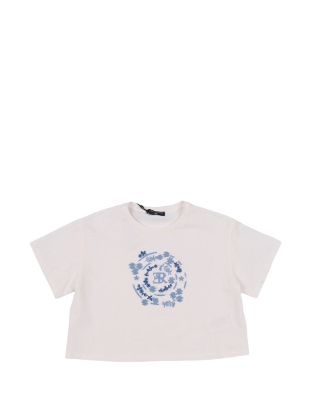 Tricou Ermanno Scervino Kids alb