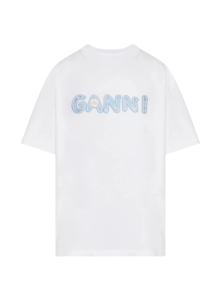 Tricou Ganni alb