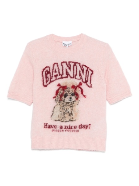 Tricou Ganni roz