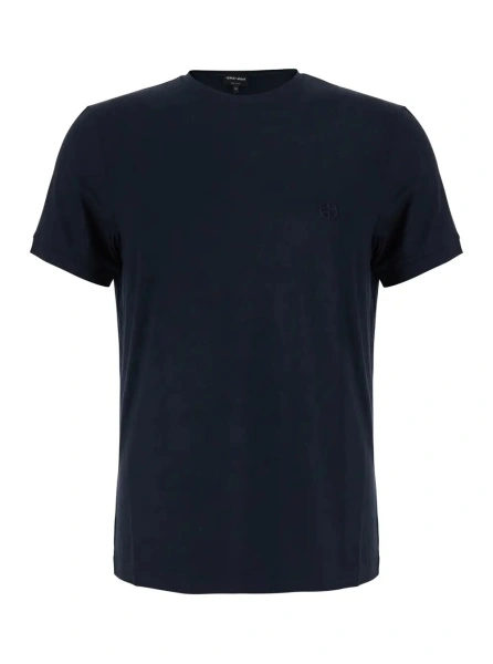 Tricou Giorgio Armani albastru din vascoza