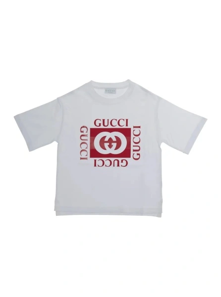 Tricou Gucci alb din bumbac