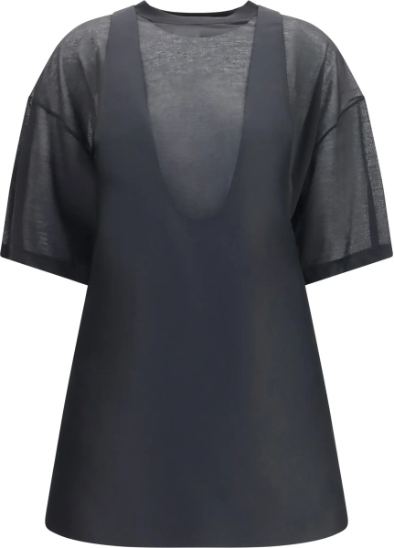 Tricou Hybrid Dress with sheer T-shirt