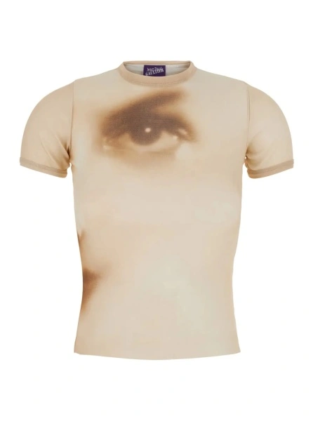 Tricou Jean Paul Gaultier bej 'Face'