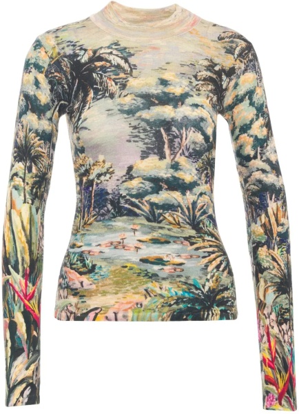 Tricou Long-sleeved t-shirt with floral print
