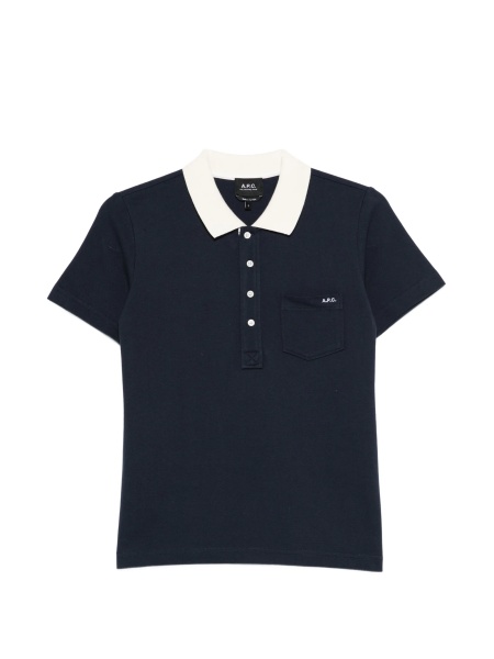 Tricou Polo A.P.C. albastru
