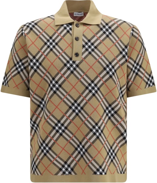 Tricou Polo Check cotton blend Polo Shirt