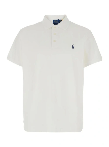 Tricou polo Ralph Lauren alb din bumbac