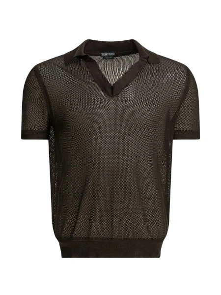 Tricou Polo Silk blend buttonless polo shirt