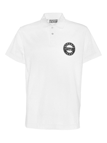 Tricou Polo Versace Jeans Couture alb