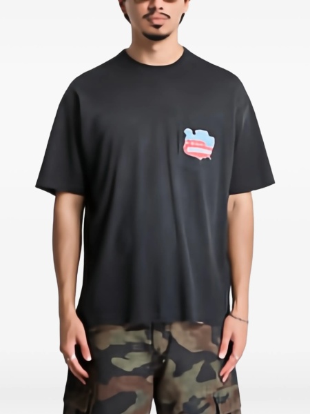 Tricou REPRESENT negru din canepa si bumbac