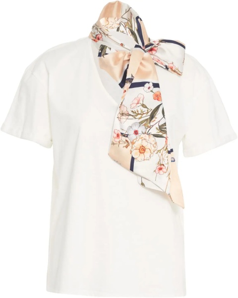 Tricou T-shirt with shawl collar