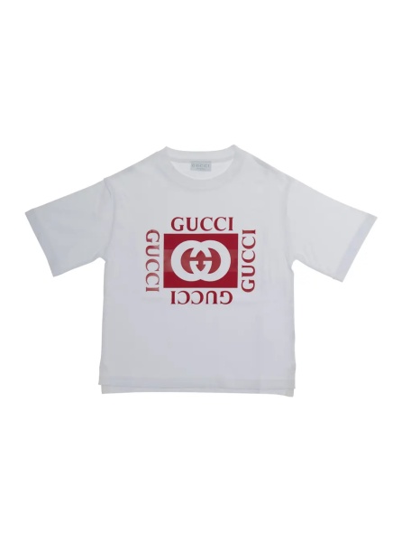 Tricou White Cotton Logo T-Shirt for Kids