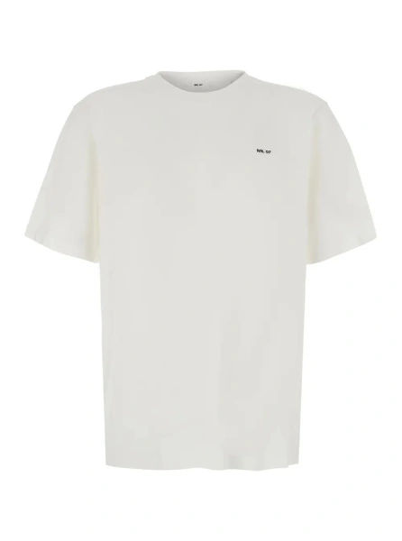 Tricou White T-Shirt with Round Neck and Short Sleeves for Men