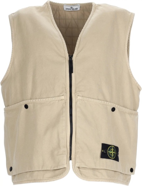 Vesta Gilet Oversize Con Patch Logo