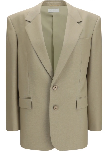 Vesta Single-breasted Jacket in wool and silk