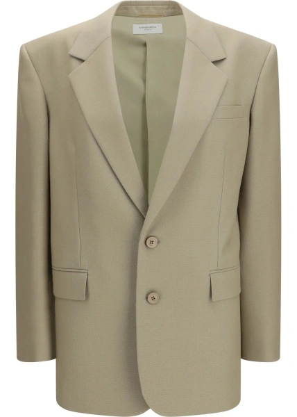 Vesta Single-breasted Jacket in wool and silk