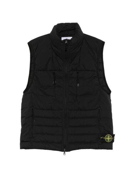 Vesta Stone Island neagra din poliamida si spandex/elastan