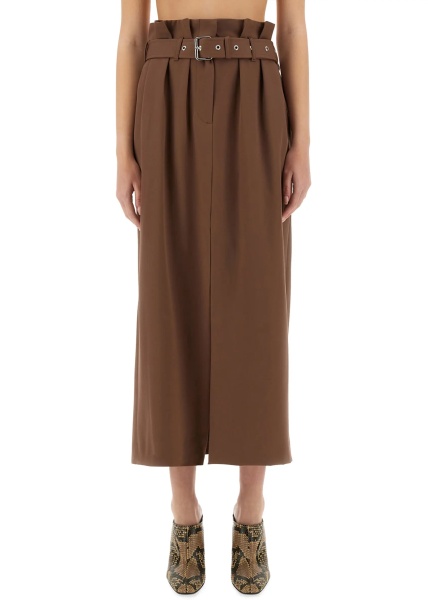Wool Skirt With Belt