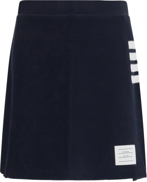 4-bar piqué mini Skirt