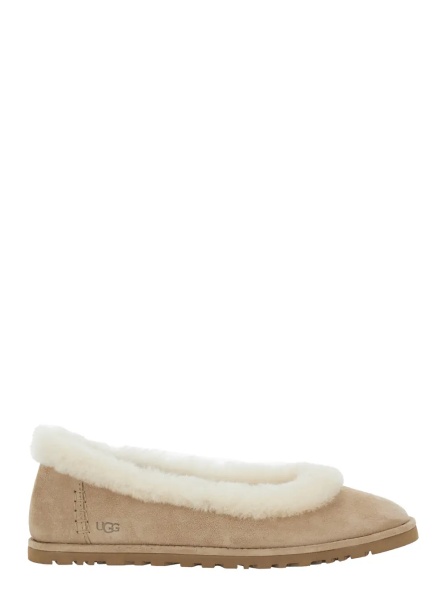 Balerini Ballet shoes 'Zora' with Side Logo Lettering in Brown Suede for Women