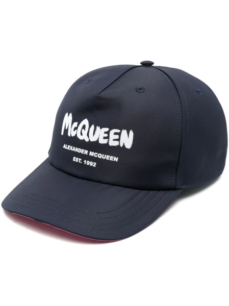 Basca Alexander McQueen albastra din polyester