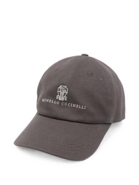 Basca Brunello Cucinelli gri din bumbac