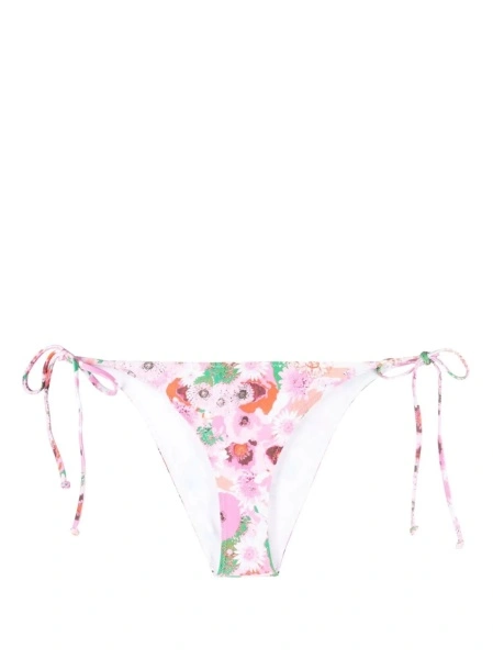 Bikini Ganni roz din poliamida si spandex/elastan