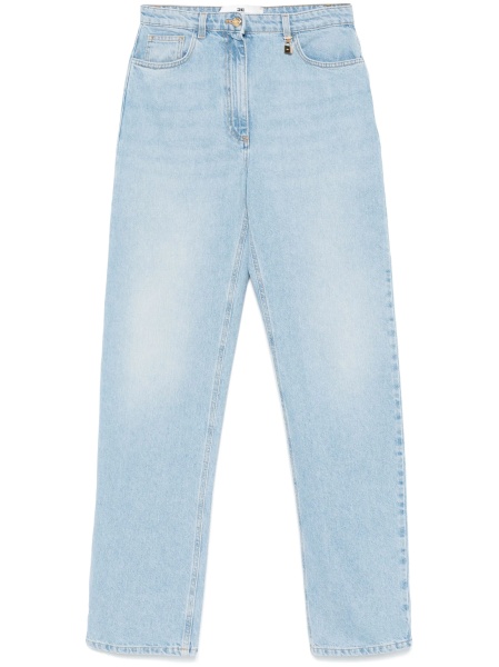 Blugi boyfriend Elisabetta Franchi albastri din bumbac
