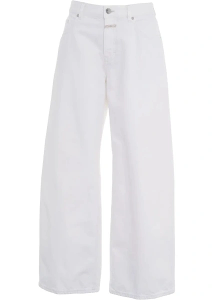 Blugi drepti CLOSED albi din denim