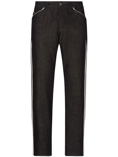 Blugi drepti Dolce & Gabbana negri