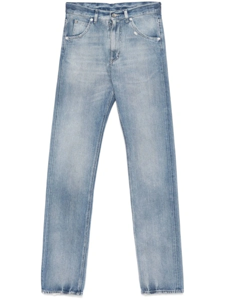 Blugi drepti Maison Margiela albastri din bumbac