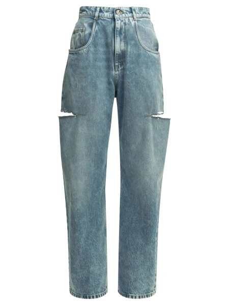 Blugi drepti Maison Margiela albastri din denim