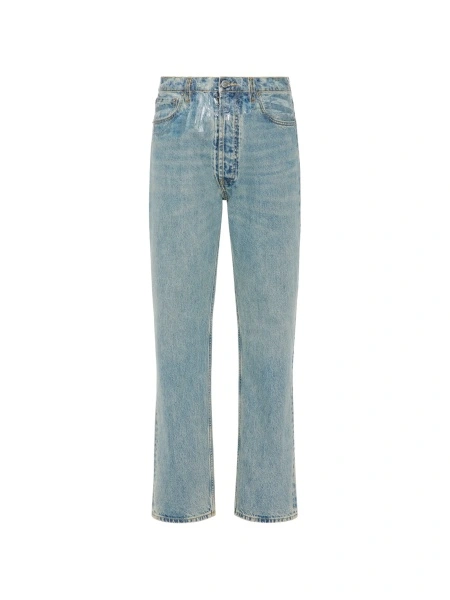 Blugi drepti Maison Margiela albastri