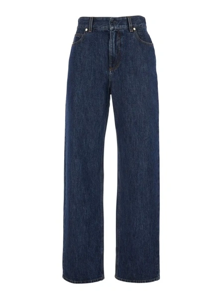 Blugi Fendi albastri din denim