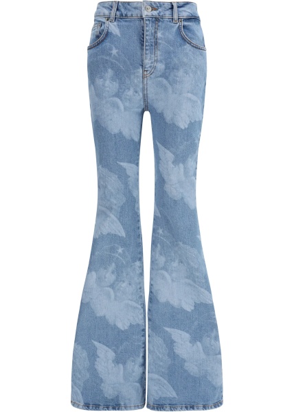 Blugi Flare skinny Angel-print Jeans
