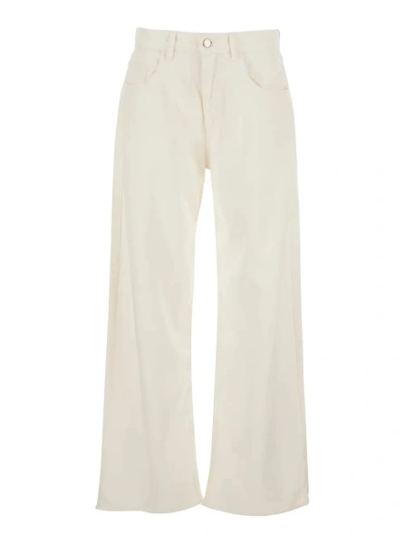 Blugi Icon Denim albi din denim