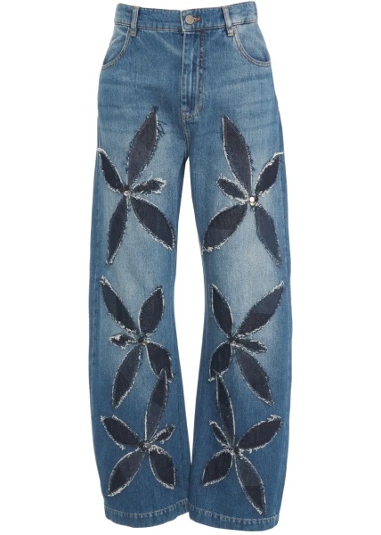 Blugi Jeans with floral appliqués 'Bimo'