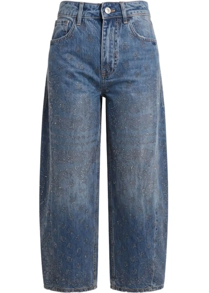 Blugi Jeans with rhinestone application