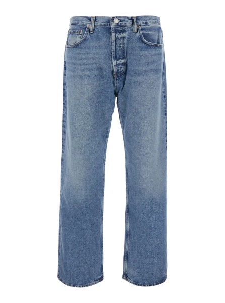 Blugi 'Magnus' Light Blue Jeans with logo patch on the back in denim for men