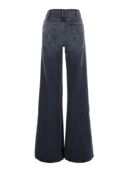 Blugi MOTHER gri din denim 'The Hustler Roller Sneak'