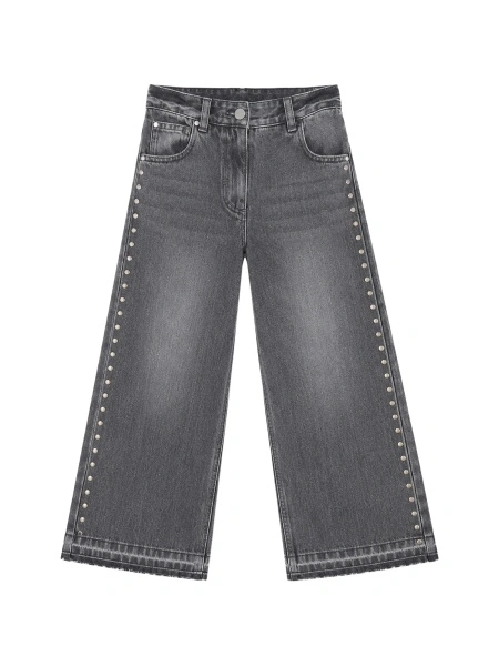 Blugi Stella McCartney gri din material textil