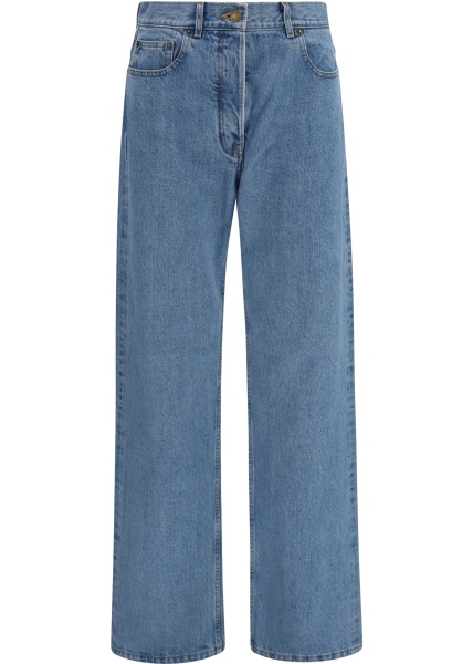Blugi Straight-leg selvedge cotton Jeans with adjustable back strap