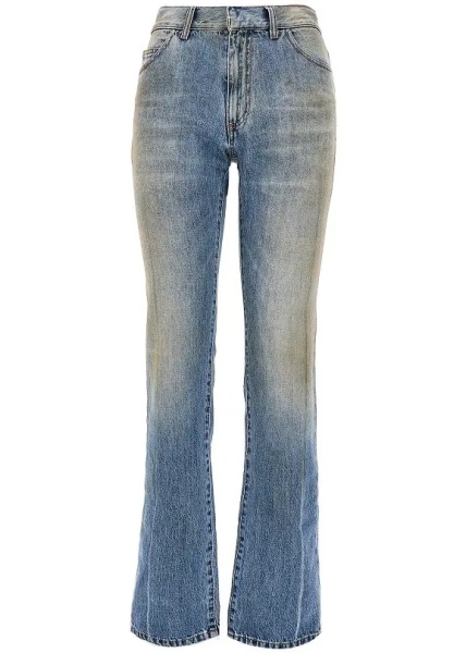 Blugi Used-effect straight leg jeans