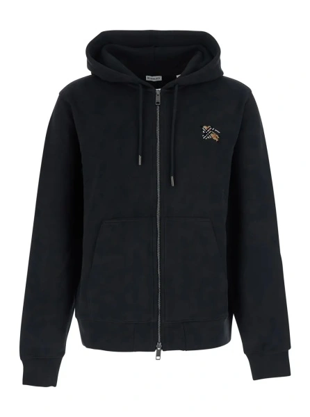 Bluza de trening Burberry neagra din bumbac 'SCOTT'