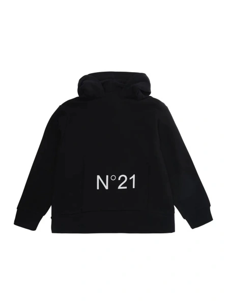 Bluza de trening N°21 Kids neagra din bumbac